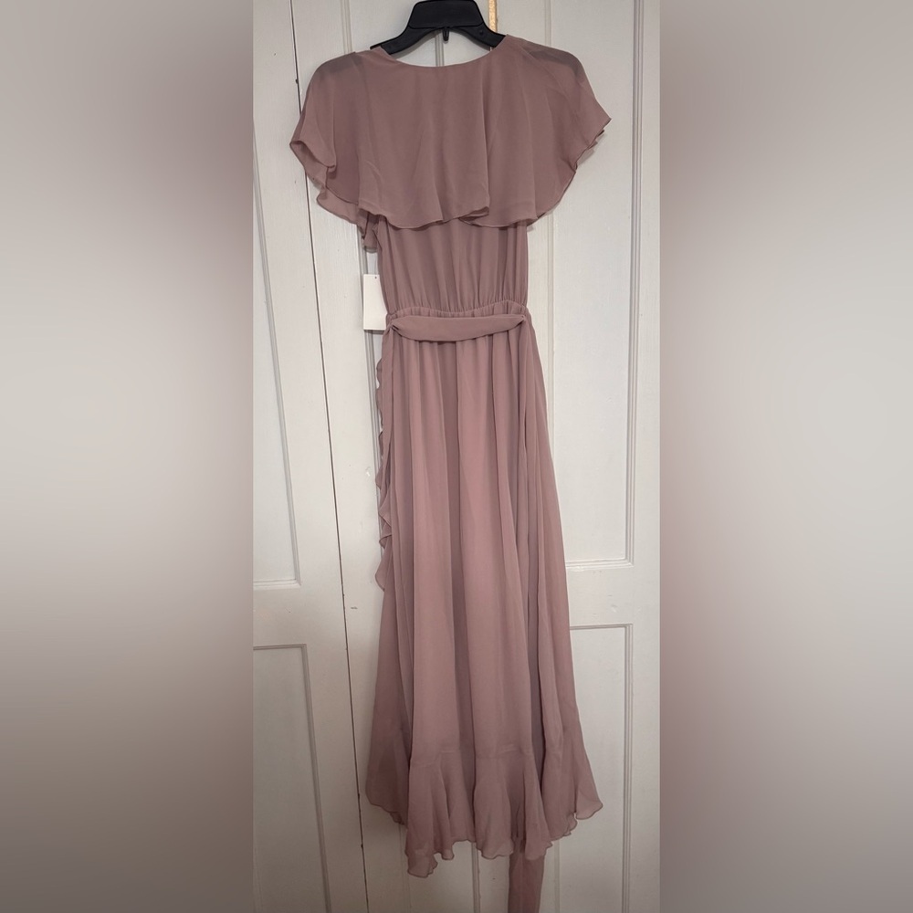 Show Me Your MuMu Jess Ruffle Midi Dress in Soft Beige - Picture 5 of 7
